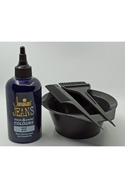 Jamaican Jean's Su Bazlı Boya Mavi 250 ml + Boya Kabı Seti
