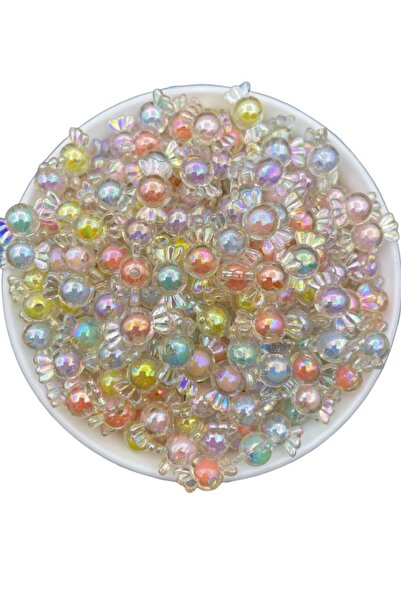 Hedef Bijuteri 25 جرام حلوى جانجان مختلطة الألوان مع خرز بالداخل، خرز نموذج ا...