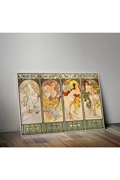 StellaStore Mucha A. Les Saisons Kanvas Tablo
