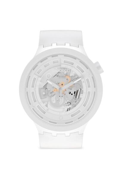Swatch SB03W100 C-WHITE Big Bold Ceramic Kol Saati