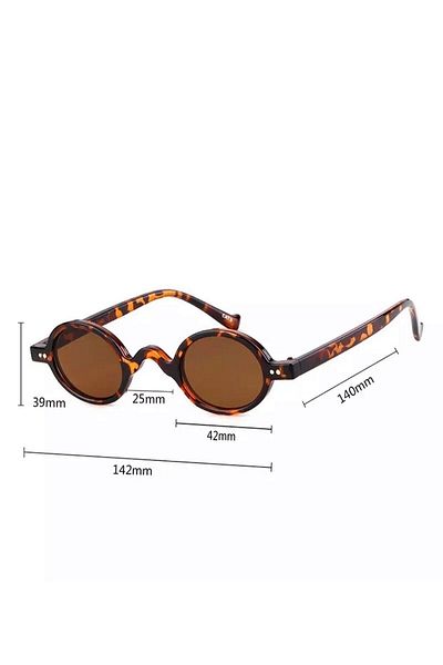 Atlas Accessory Unisex Vintage Bone Patterned Minimal Sunglasses