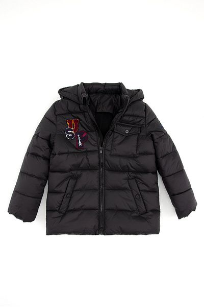 U.S. Polo Assn. معطف الصبي الأسود
