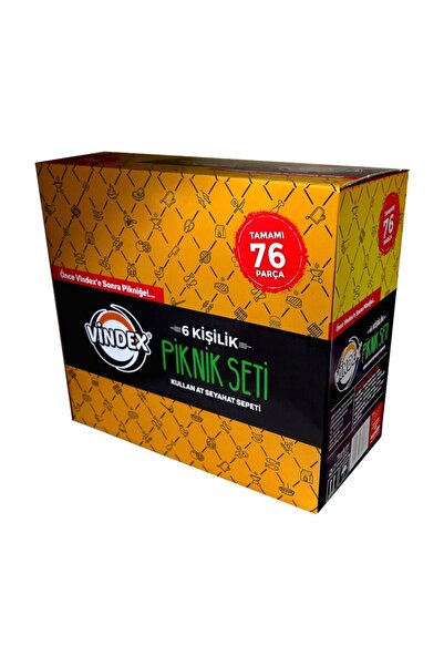 Vindex 76 Parça Kullan At Seyahat Ve  Piknik Seti