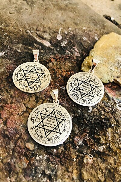 Redstone Store Hz Süleyman Mührü Model Gümüş Madalyon Kolye