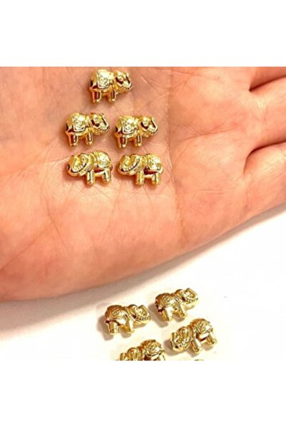 Lade خرز فيل مطلي بالذهب مقاوم للتلطيخ 5 قطع