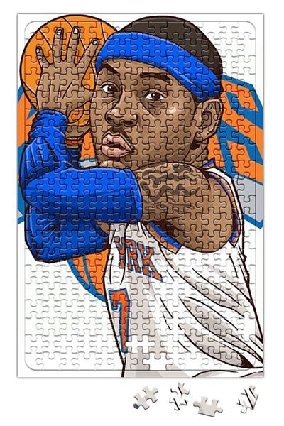 Baskı Dükkanı Carmelo Anthony New York Knicks Puzzle 240 Pieces Puzzle