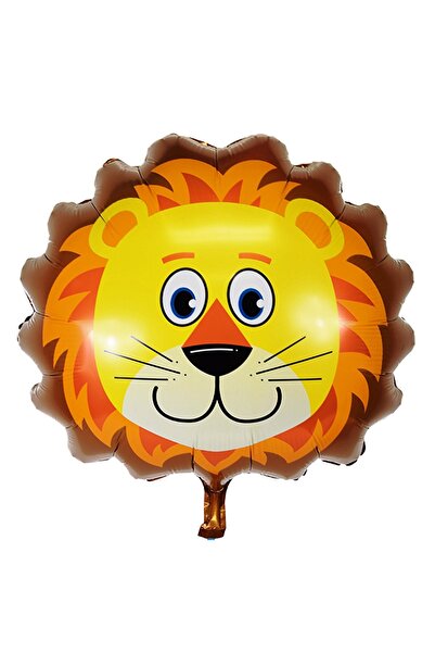 Trend Hediye Sepeti بالون فويل بتصميم حيوان سفاري على شكل أسد