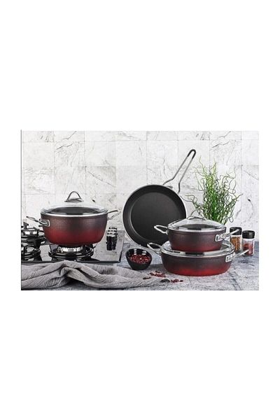 Kahramanlar Fiesta Granite Cookware Set
