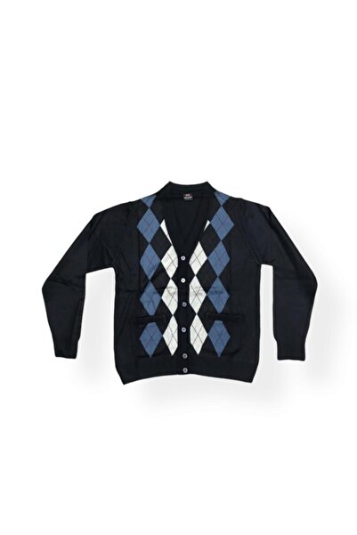 BLACK SWALLOW سترة صوفية رفيعة منقوشة بأزرار للرجال