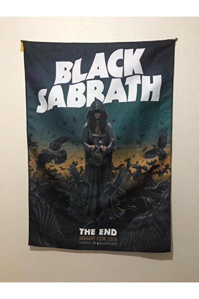 owl bag معدن ثقيل - سجادة حائط بتصميم منقوش باللون الأسود