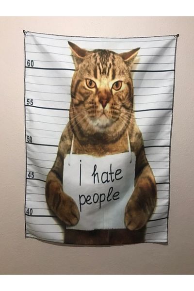 owl bag Tapiserie de perete cu model Cat-I Hate People