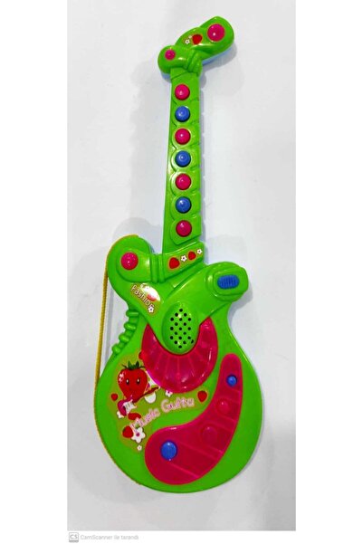 berattoys Pilli Işıklı Türkçe Müzikli Gitar 4 Farklı Müzik Ve Notalar 35 Cm