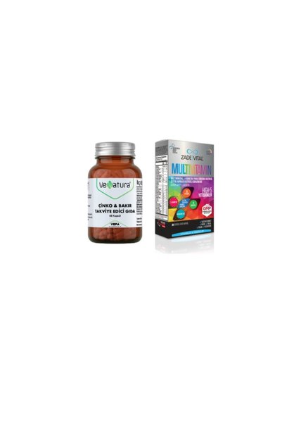 VeNatura Zinc & Copper Food Supplement 60 Capsules + Multivitamin 30 Capsules