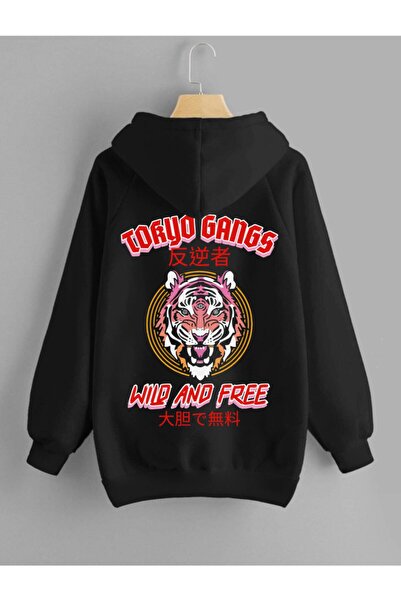 Relax family xf Ανδρικό φούτερ με κουκούλα Tokyogangss Μαύρο