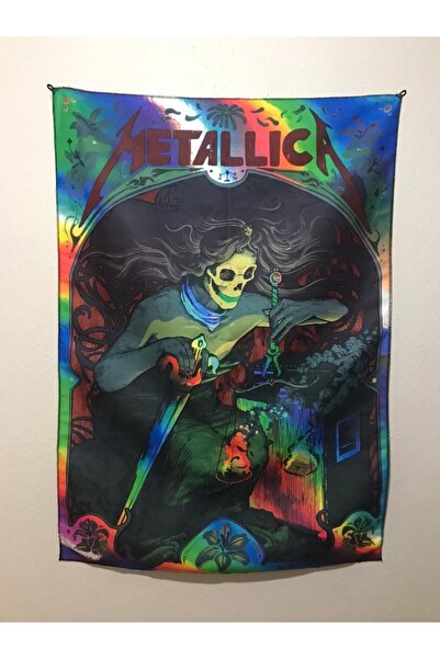 owl bag سجادة حائط بتصميم قوس قزح من ميتاليكا