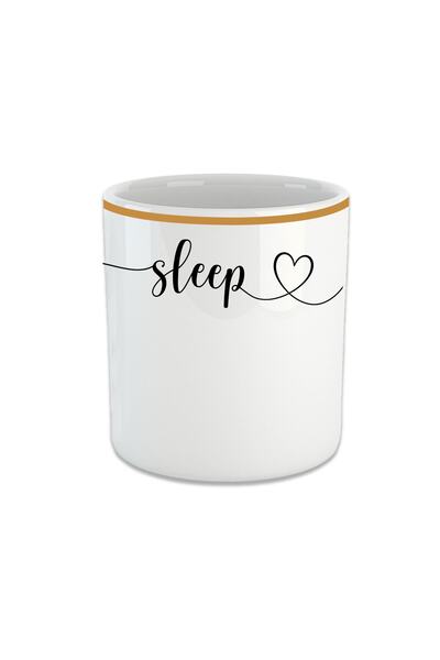 Vivas Drink, Read, Sleep Written Espresso, Double Turkish Coffee Cup - Handleless Cup