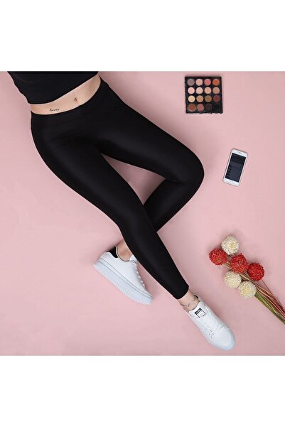 Modaruba الجوارب ديسكو سوداء لامعة للمرأة