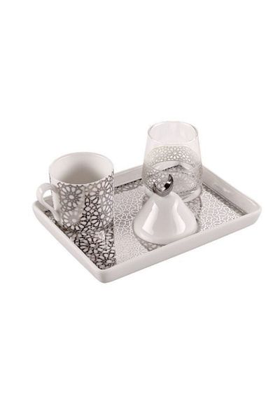 Paşabahçe Single Silver Seljuk Coffee Set 90cc