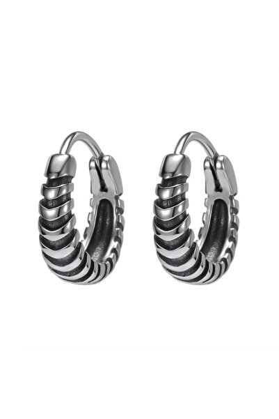 northstarshop Vintage Tribal Antika Çizgili Tasarım Halka Geçirmeli Erkek Çel...