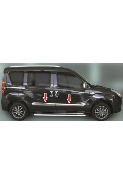 AKTİF OTO KROM Fiat Doblo Yan Kapı Çıtası Krom 4 Parça 2009 - 2017 Uyumlu