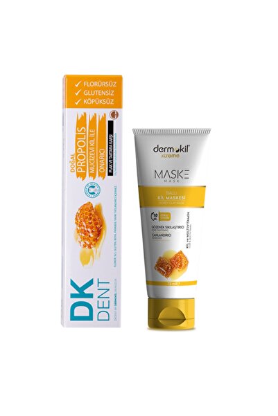 Dermokil Ballı Kil Maskesi - Gözenek Sıkılaştırıcı 75 ml + Doğal Propolis Özl...