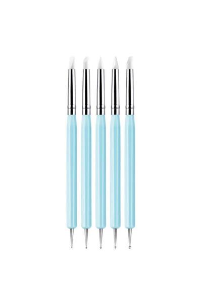 Art & Art Kabartma Kalemi + Silikon Uçlu Fırça Seti Çift Yönlü 5'li