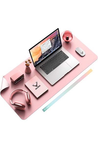 Xrades Leather Mousepad For Laptop Computer Wide Gamings Table Mat Leather Mouse Pad 80x40 Cm Pink
