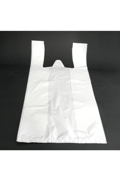 Orjin Beyaz Baskısız Atlet Poşet Orta Boy 1 Kg (50x25)