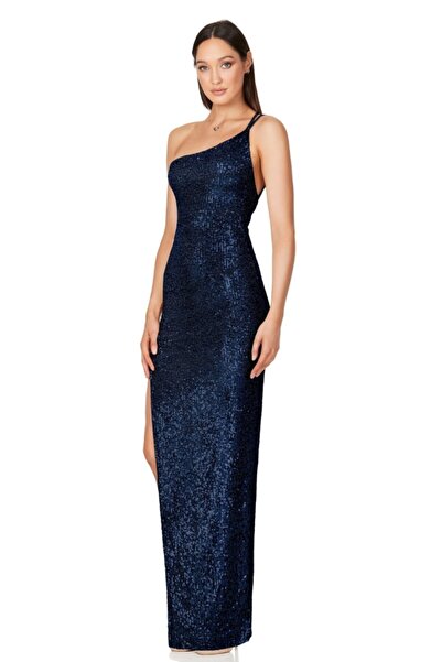 hilaltrendd Hilaltrend Pulpayet Işlemeli Askılı Abiye Elbise