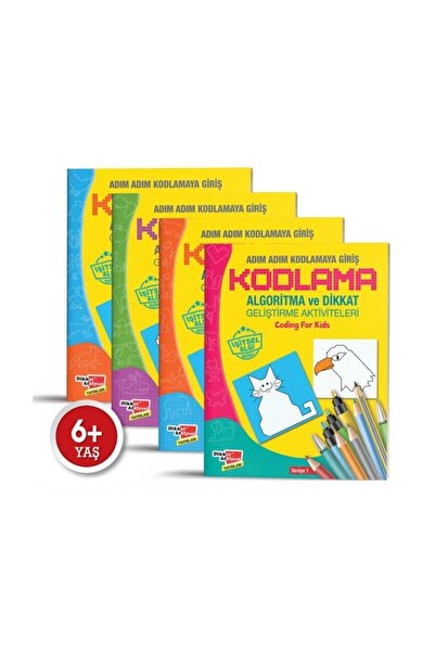 Dikkat Atölyesi Yayınları Algoritma Temelli Adım Adım Kodlama (4'lü Set)