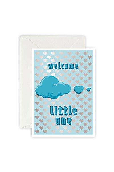 Welcome Little One Tebrik Kartı Zarf Ve Sticker Set
