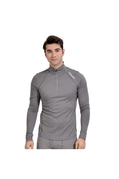 Woolnat Tricou cu mânecă lungă cu pană din lână merinos pentru bărbați