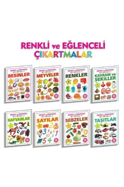 Parıltı Yayınları Renkli Ve Eğlenceli Çıkartmalar Seti - 8 Kitap Takım