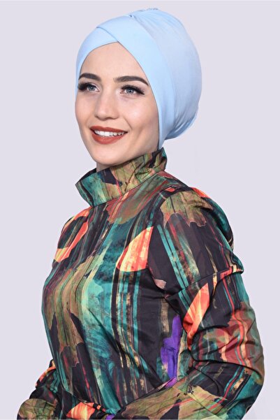 Nowa Scarf Baby Blue Pool Cap Suitable for Sea and Pool Use