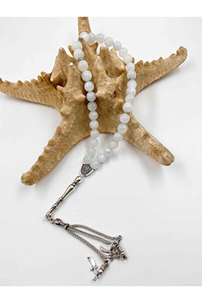 Mucize Taş Натуральні намистини з місячного каменю 8 мм