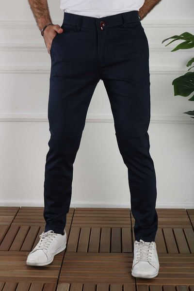 JOGGERMEN Men's Linen Trousers - Navy Blue, Ktn3 Model