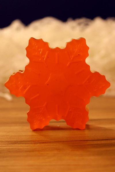 FANTASTİK SANAT ATÖLYESİ Decorative Gift Orange Snowflake New Year's New Year's Lucky Soap - Apricot Scented