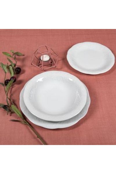 Güral Porselen Diamond 18 Piece Dining Set for 6 People