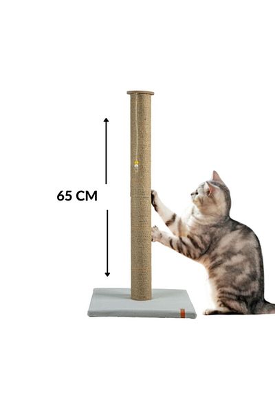 PUGALO 65 Cm Large Cat Scratching Board Long Scratching Board with Catnip Gray