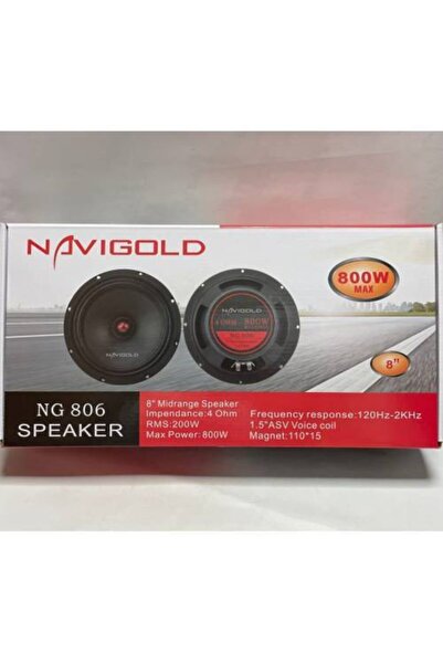 Navigold Ng806 20 Cm 800 Watt 200 Watt Rms Midrange Hoparlör 2 Adet Amfi Uyumludur