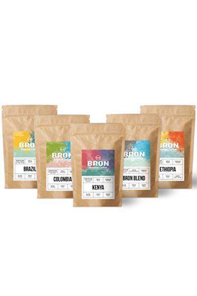 Bron Coffee Filtre Kahve Tadım Seti 5x100gr