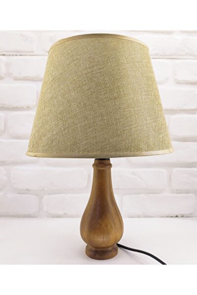 365GUNSERİSONU مصباح طاولة عاكس الضوء من الخشب البني غير اللامع مقاس 30 بوصة ...