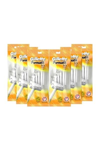Gillette Permatik jednokratni brijači 10 kom x 6 pak