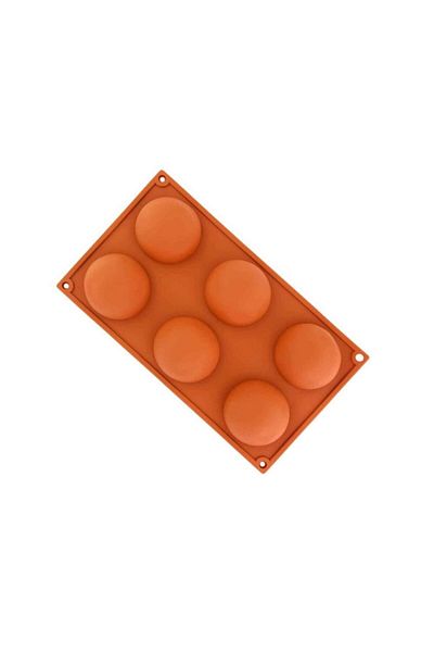 TT Tahtakale Toptancıları 6-Piece Silicone Hemisphere Shaped Chocolate Cake Set - BT008