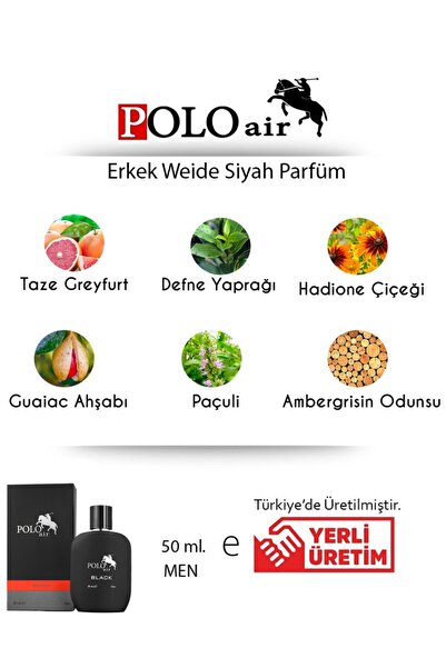 Poloair Plesant Black Erkek Parfüm Eau De Toılette 50 Ml Men Plp-2024e1