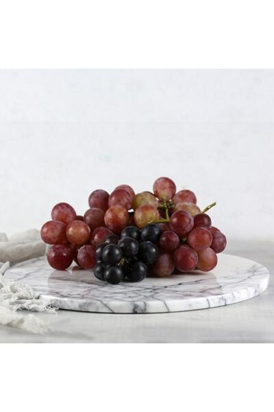 Akayev طبق تقديم دائري من الرخام بطول 28 سم