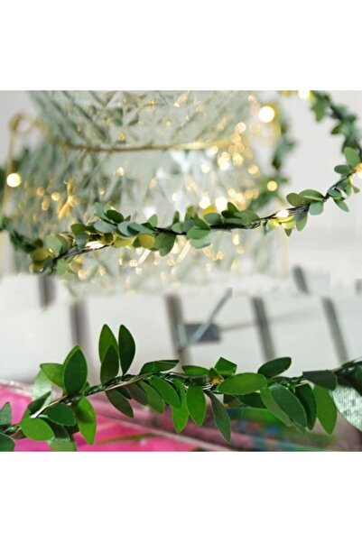KozmoParti Yılbaşı Aydınlatma Yapraklı Dekorlu 3 Metre Peri Led Pilli Işık