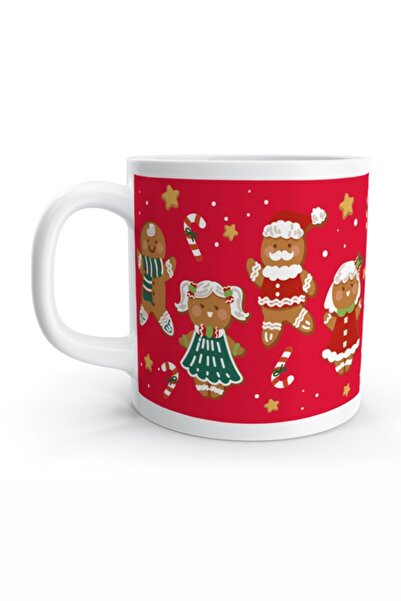 Rock'n Fox Gingerbread Man New Year Christmas Design Mug Cup