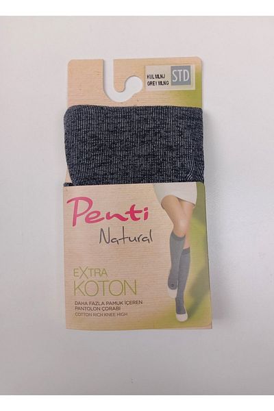 Penti Women's Ash Melange Extra Cotton Trousers Socks
