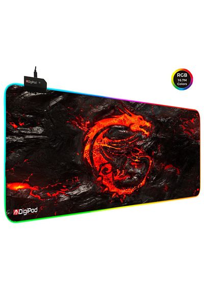 Digipod لوحة ماوس ألعاب RGB لوحة ماوس ألعاب RGB مقاس 70x30 Xl لوحة ماوس ألعاب RGB قاعدة مضادة للانزلاق 4 مم